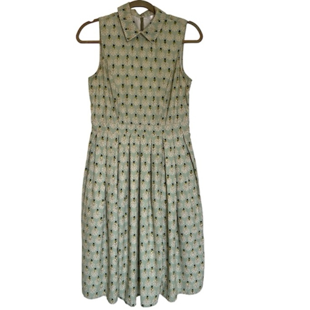eShakti Retro Style Sleeveless Collard Dress Size 6